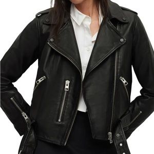 NWOT AllSaints Balfern Leather Biker Jacket SZ 8